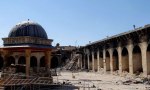 The historic Umayyad mosque in Aleppo without its minaret